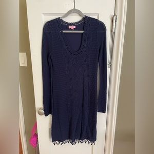 Lily Pulitzer Navy Sweater Dress size Medium
